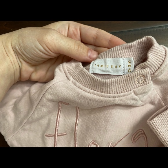 Jamie Kay Flora Sweatshirt- Old Rose 0-3m - Picture 3 of 5